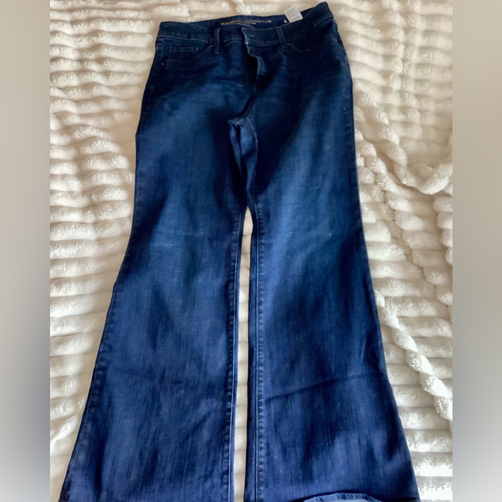 Chico's Dark Blue Girlfriend Flare Jeans
